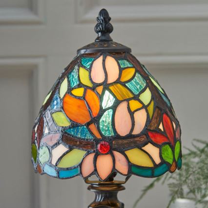 Endon 64331 - Bordslampa Tiffany SYLVETTE 1xE14/40W/230V Ø 15 cm