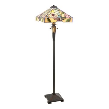Endon 64383 - Golvlampa Tiffany WILLIOW 2xE27/60W/230V Ø 42,5 cm