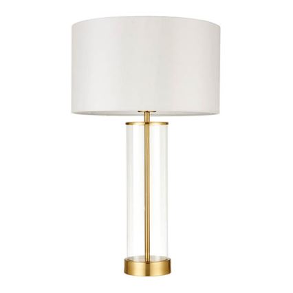 Endon 68802 - Dimmbar touchstyrd bordslampa LESSINA 1xE27/10W/230V guld/vit