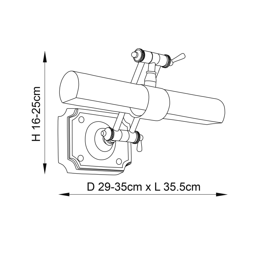 Endon 69832 - Tavelampa WINCHESTER 2xE14/6W/230V 35,5 cm mässing