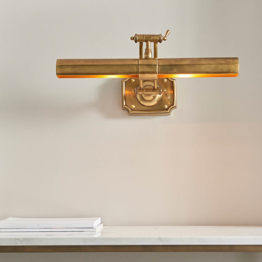 Endon 69833 - Tavelampa WINCHESTER 2xE14/6W/230V 51 cm mässing
