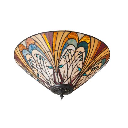 Endon 70241 - Taklampa Tiffany HECTOR 2xE27/60W/230V Ø 40 cm