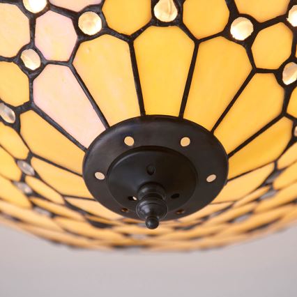 Endon 70242 - Taklampa Tiffany PEARL 2xE27/60W/230V Ø 37 cm