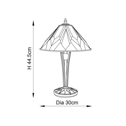 Endon 70365 - Bordslampa Tiffany ASTORIA 1xE14/40W/230V Ø 30 cm