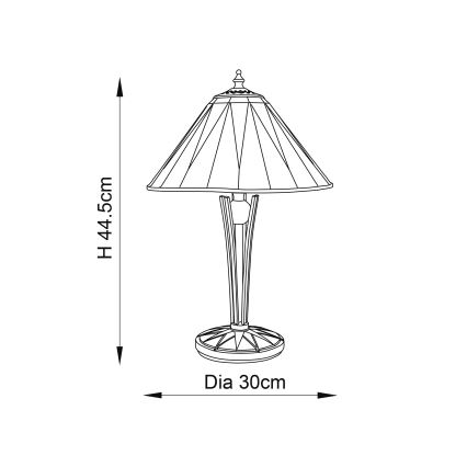 Endon 70367 - Bordslampa Tiffany DARK STAR 1xE14/40W/230V Ø 30 cm