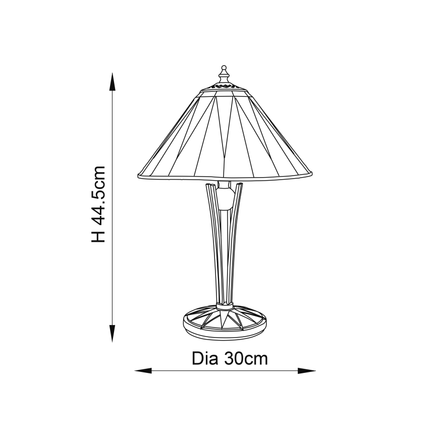 Endon 70367 - Bordslampa Tiffany DARK STAR 1xE14/40W/230V Ø 30 cm