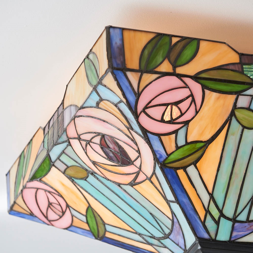 Endon 70698 - Taklampa Tiffany WILLOW 2xE27/60W/230V