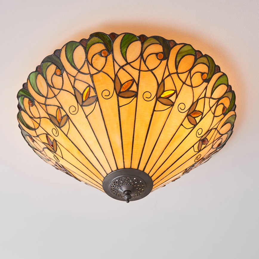 Endon 70706 - Taklampa Tiffany JAMELIA 2xE27/60W/230V Ø 50 cm
