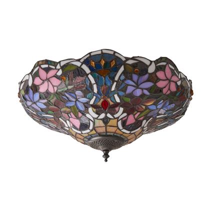 Endon 70709 - Taklampa Tiffany SULLIVAN 2xE27/60W/230V Ø 40 cm