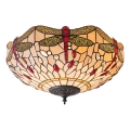 Endon 70723 - Taklampa Tiffany DRAGONFLY 2xE27/60W/230V Ø 41 cm