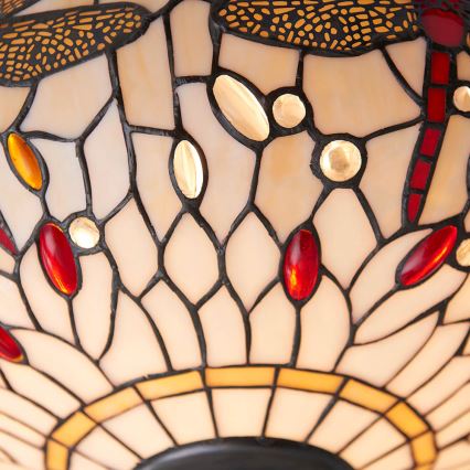 Endon 70723 - Taklampa Tiffany DRAGONFLY 2xE27/60W/230V Ø 41 cm