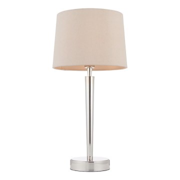 Endon 72175 - Bordslampa med USB-port SYON 1xE14/40W/230V blank krom/beige