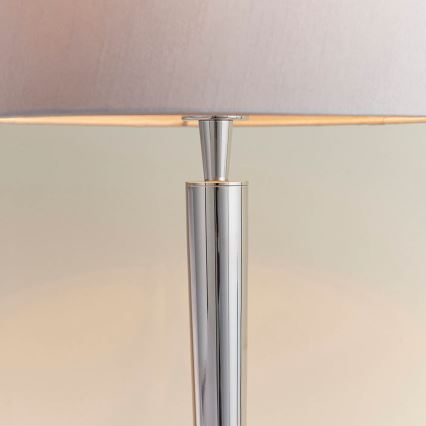 Endon 72175 - Bordslampa med USB-port SYON 1xE14/40W/230V blank krom/beige