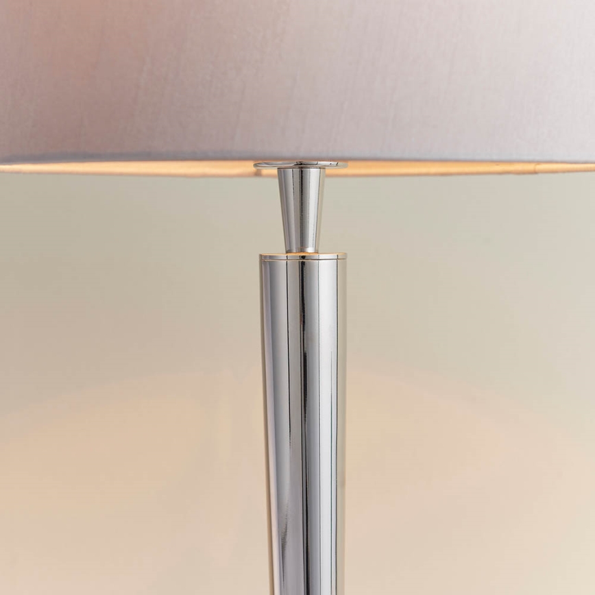 Endon 72175 - Bordslampa med USB-port SYON 1xE14/40W/230V blank krom/beige