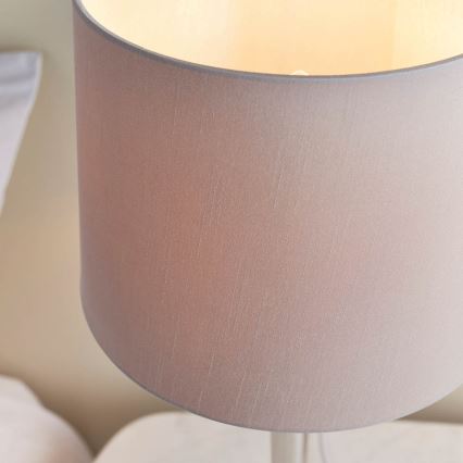 Endon 72175 - Bordslampa med USB-port SYON 1xE14/40W/230V blank krom/beige