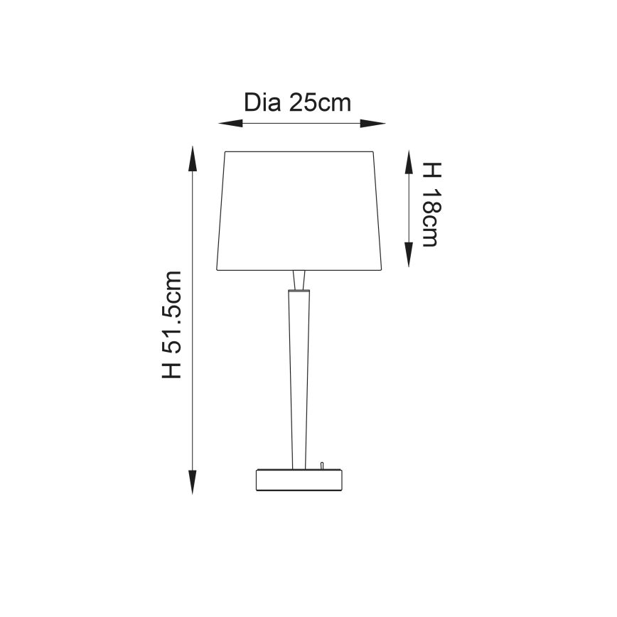 Endon 72175 - Bordslampa med USB-port SYON 1xE14/40W/230V blank krom/beige