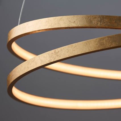 Endon 72479 - LED ljuskrona med textilsladd SCRIBBLE LED/31,5W/230V 3000K guld