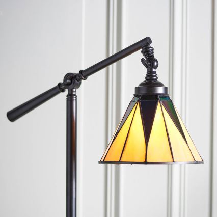 Endon 74355 - Golvlampa Tiffany DARK STAR 1xE14/40W/230V
