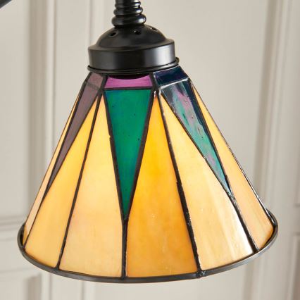 Endon 74355 - Golvlampa Tiffany DARK STAR 1xE14/40W/230V