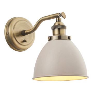 Endon 76330 - Väggspotlight FRANKLIN 1xE14/40W/230V mässing/taupe