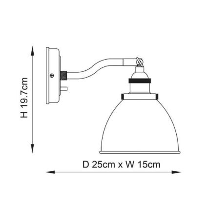 Endon 76330 - Väggspotlight FRANKLIN 1xE14/40W/230V mässing/taupe