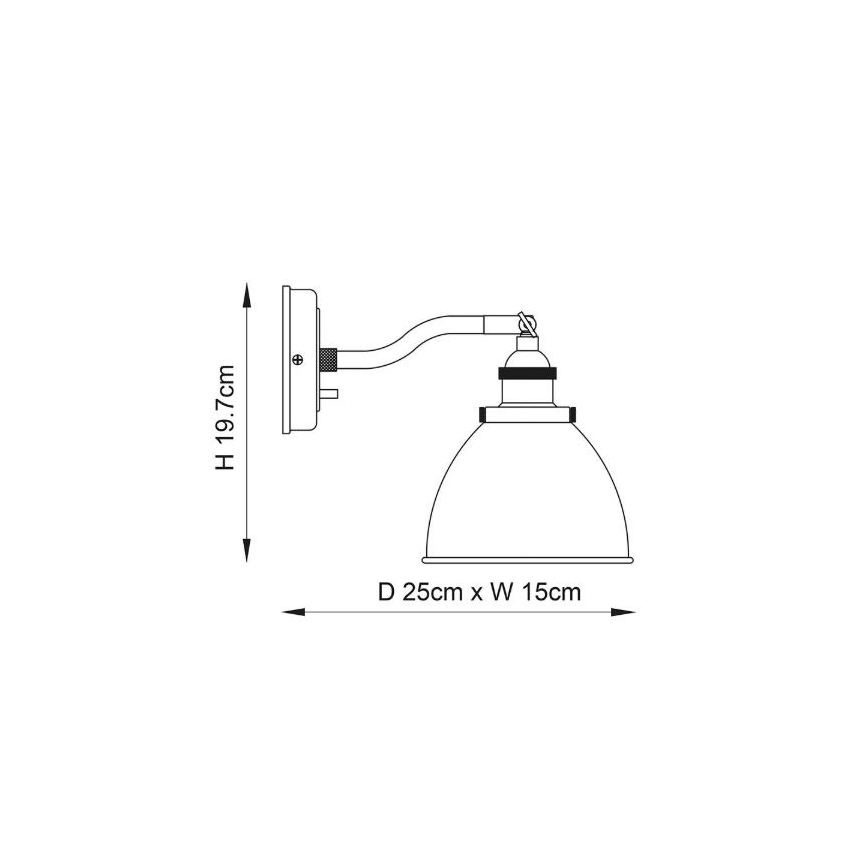 Endon 76330 - Väggspotlight FRANKLIN 1xE14/40W/230V mässing/taupe
