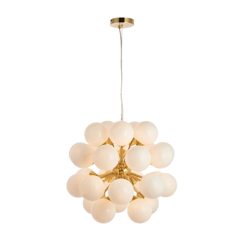 Endon 76499 - OSCAR taklampa på kabel 28xG9/18W/230V, guld