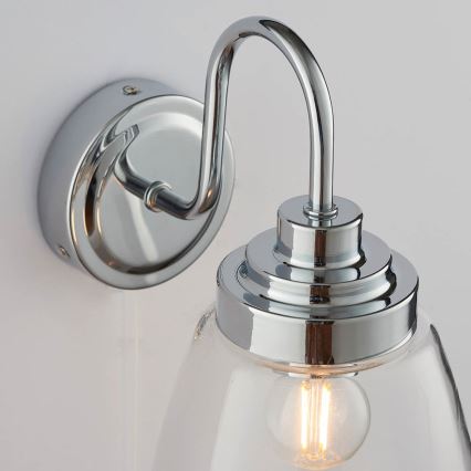 Endon 77088 - Badrumsvägglampa ASHBURY 1xE14/4W/230V IP44 blank krom