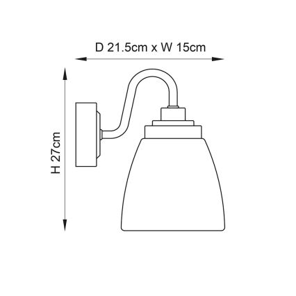 Endon 77088 - Badrumsvägglampa ASHBURY 1xE14/4W/230V IP44 blank krom