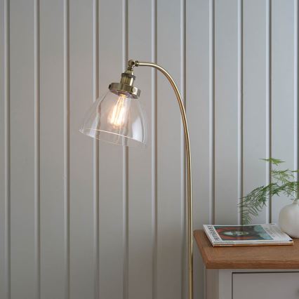 Endon 77860 - Golvlampa HANSEN 1xE27/40W/230V mässing
