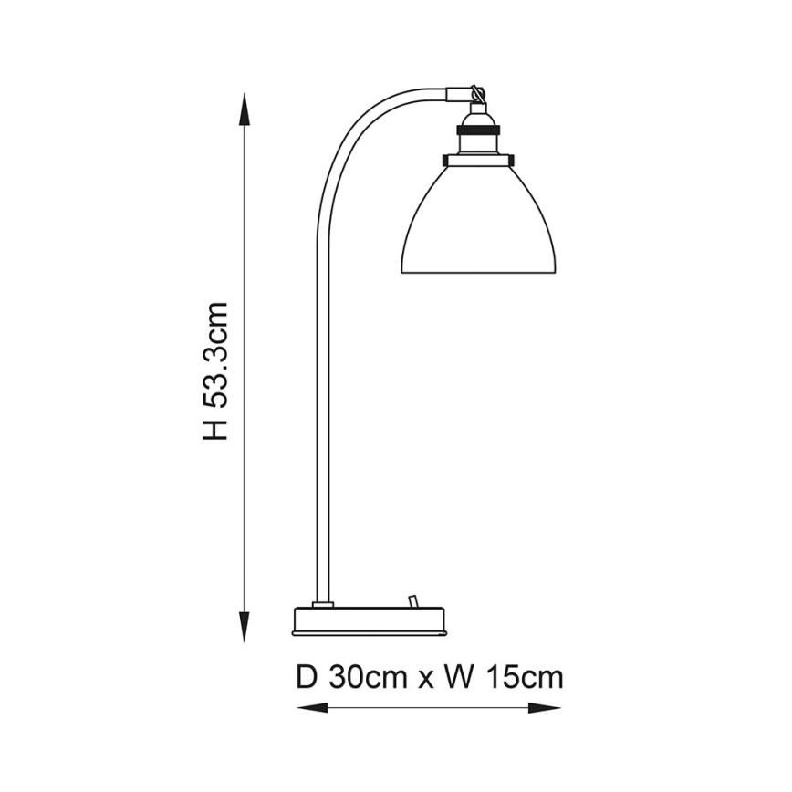 Endon 77861 - Bordslampa HANSEN 1xE27/40W/230V koppar