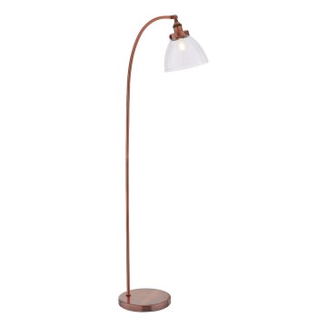 Endon 77862 - Golvlampa HANSEN 1xE27/40W/230V koppar