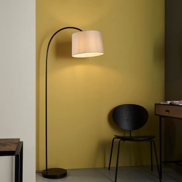 Endon 78163 - Golvlampa CARLSON 1xE27/60W/230V grå/svart