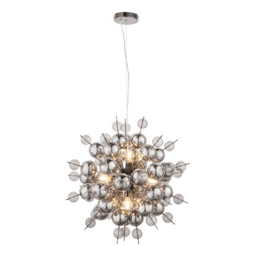 Endon 81583 - Hänglampa på kabel JOULES 9xE14/7W/230V polerad krom/röktonad