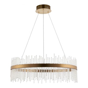 Endon 81908 - LED dimbar taklampa ADRIEL LED/58W/230V 3000K Ø 70 cm guld/klar