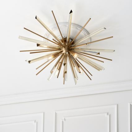 Endon 81937 - Taklampa 4xE14/40W/230V Ø 80 cm, guldfärgad