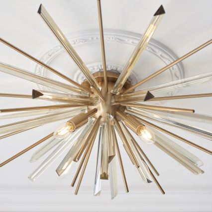 Endon 81937 - Taklampa 4xE14/40W/230V Ø 80 cm, guldfärgad
