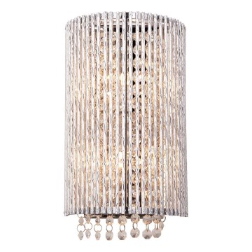 Endon 81978 - Vägglampa i kristall GALINA 2xG9/25W/230V skinande krom