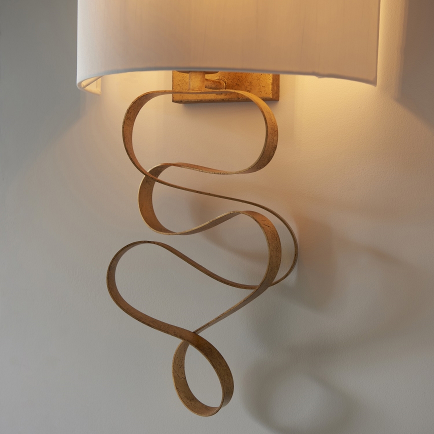 Endon 82070 - Vägglampa 1xE27/10W/230V vit/mässing