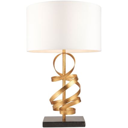 Endon 82071 - Bordslampa 1xE27/10W/230V vit/mässing/svart