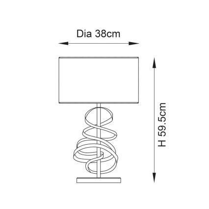 Endon 82071 - Bordslampa 1xE27/10W/230V vit/mässing/svart