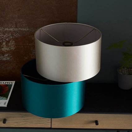 Endon 90024 - Ersättningslampskärm till bordslampa för E27-sockel, Ø 38 cm, grå