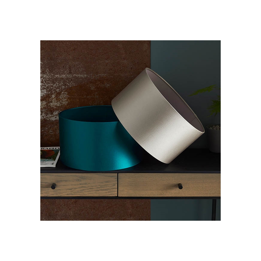 Endon 90024 - Ersättningslampskärm till bordslampa för E27-sockel, Ø 38 cm, grå