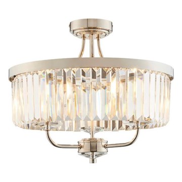 Endon 90264 - Plafondlampa CHESTERFIELD 3xE14/6W/230V Ø 45 cm polerad krom