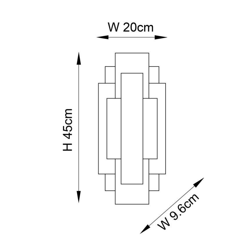 Endon 90452 - Vägglampa ALZARE 2xG9/3W/230V guld