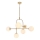 Endon 90842 - Taklampa med stång ONTARIO 6xE14/7W/230V mässing/vit
