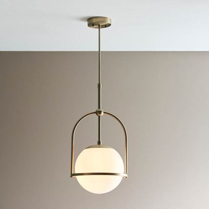 Endon 90844 - ONTARIO takpendel på stång 1xE27/10W/230V, mässing