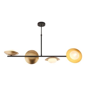 Endon 92036 - RUFFLE pendellampa på vajer 4xG9/3W/230V mässing/svart