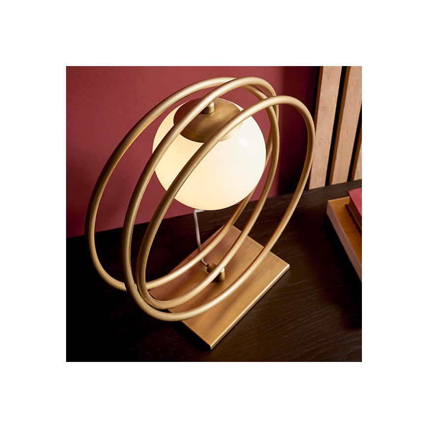 Endon 92491 - Bordslampa EMILIO 1xG9/3W/230V guld/vit