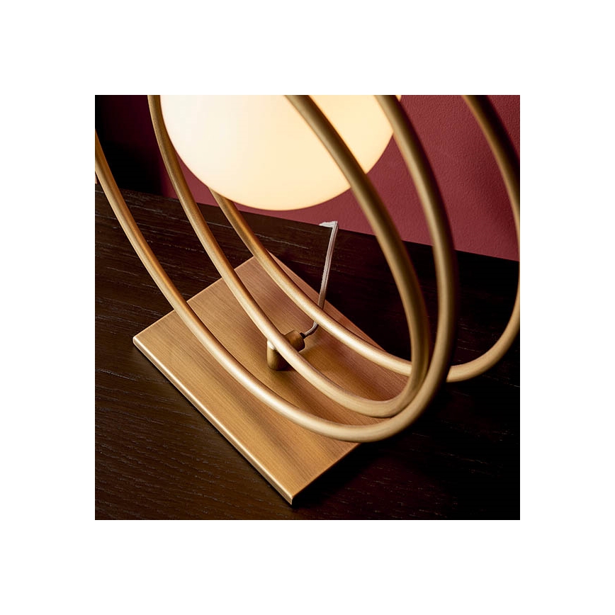 Endon 92491 - Bordslampa EMILIO 1xG9/3W/230V guld/vit